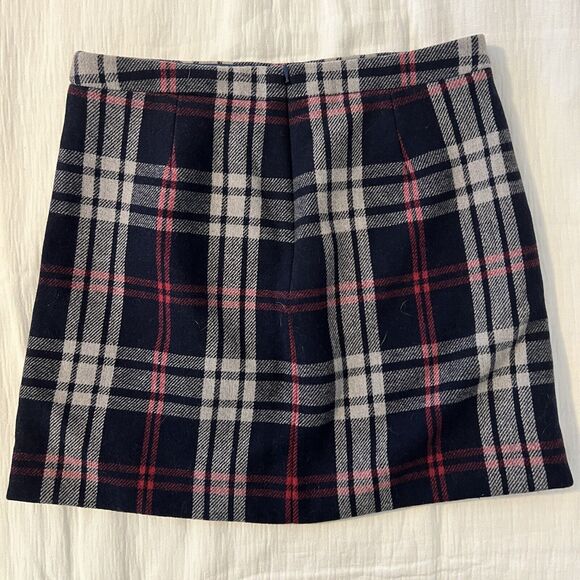 J Crew Mercantile Women’s Buffalo Check Mini Skirt Ruffle Wool Blend Size 10 - Picture 4 of 4